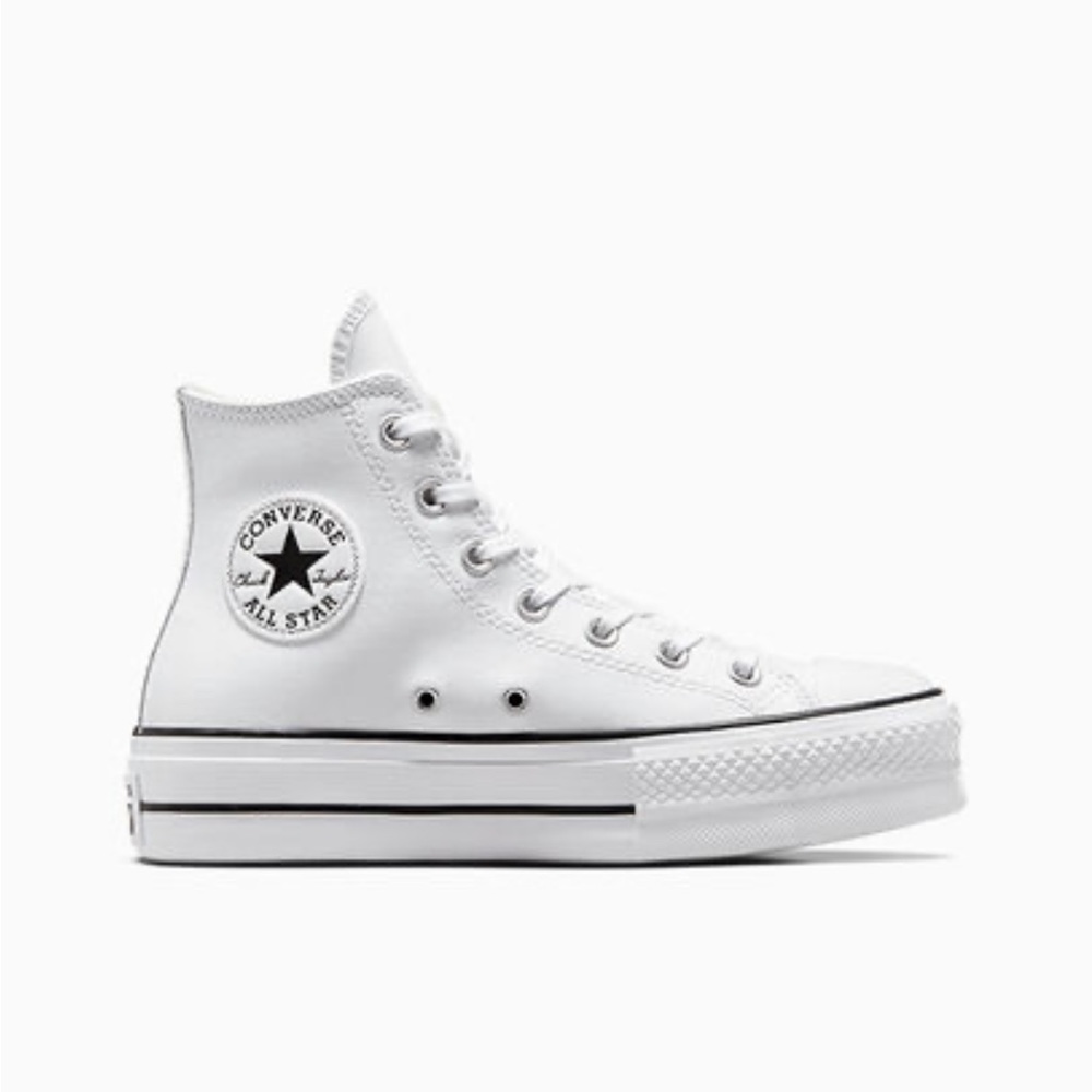 Platform leather converse